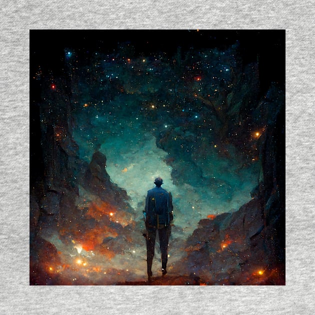 Man Staring at the Universe- best selling by bayamba